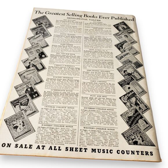 1935 Gene Autry & Jimmy Long Cowboy Songs Mountain Ballads Sheet Music Songbook - Picture 3 of 16